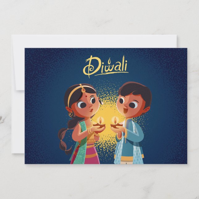 Lycklig Diwali Helgdag Card Julkort (Framsida)