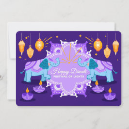 Lycklig Diwali Helgdag Card Julkort