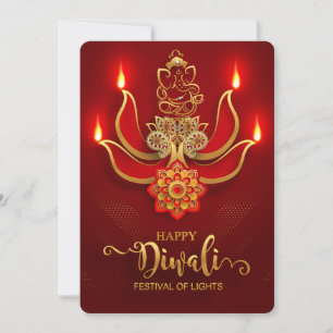 Lycklig Diwali Helgdag Card Julkort