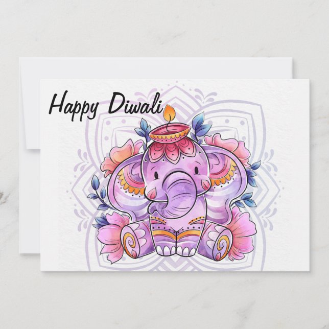 Lycklig Diwali Helgdag Card Julkort (Framsida)