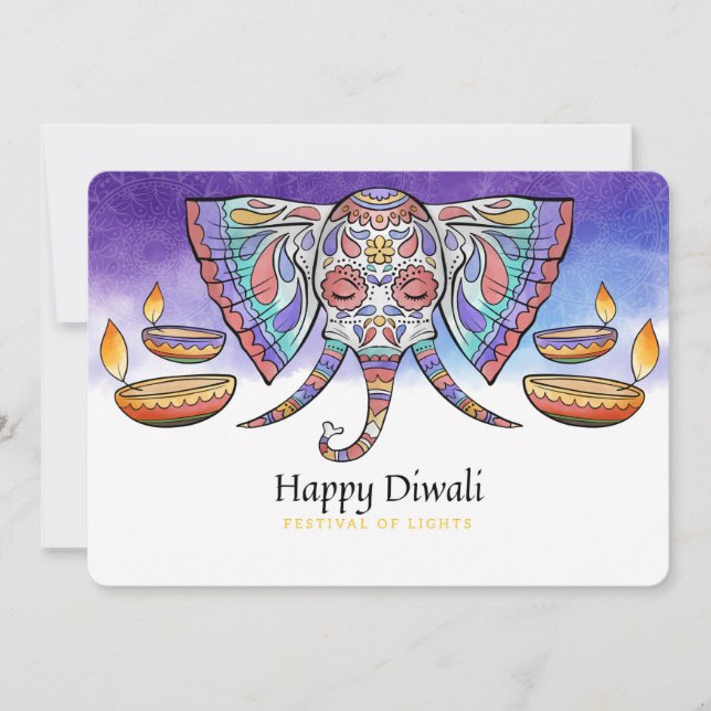 Lycklig Diwali Helgdag Card Julkort (Framsida)