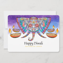 Lycklig Diwali Helgdag Card Julkort