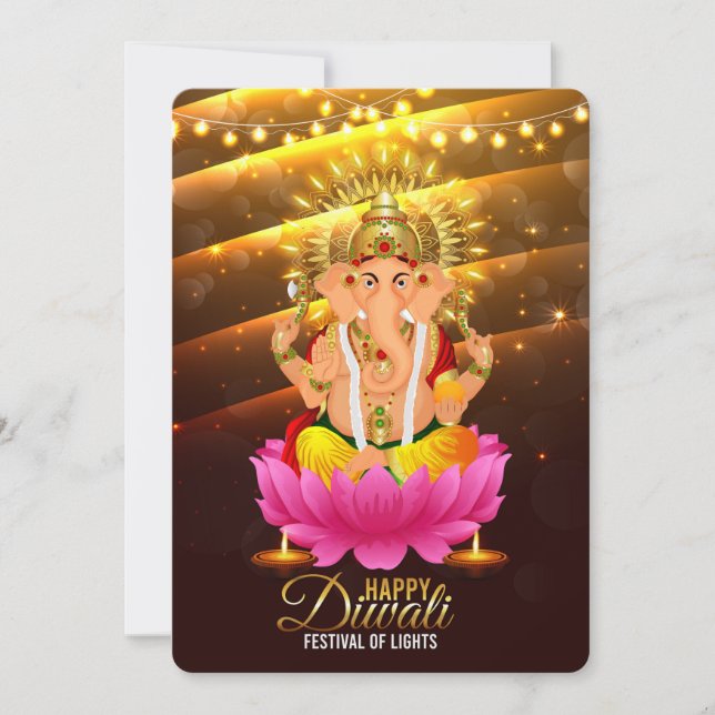 Lycklig Diwali Helgdag Card Julkort (Framsida)