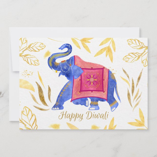 Lycklig Diwali Helgdag Card Julkort (Framsida)
