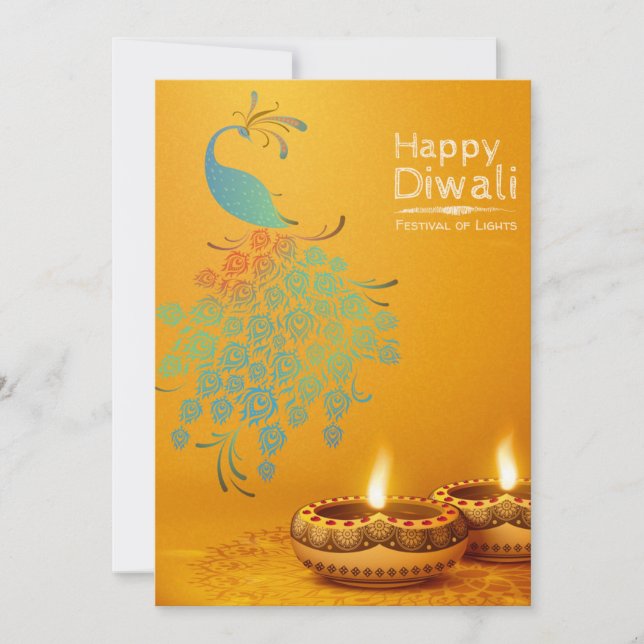 Lycklig Diwali Helgdag Card Julkort (Framsida)