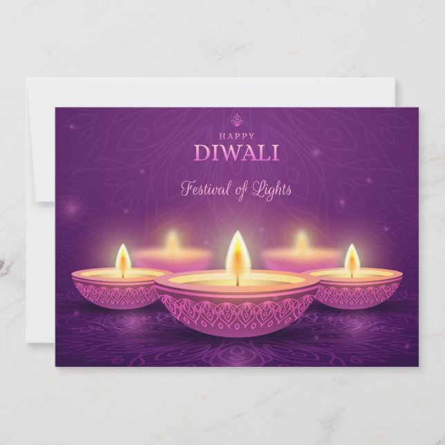 Lycklig Diwali Helgdag Card Julkort (Framsida)