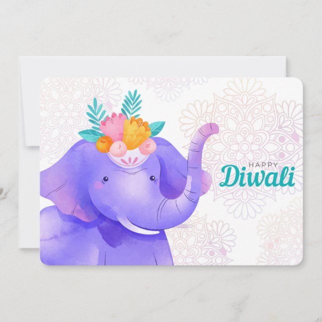 Lycklig Diwali Helgdag Card Julkort (Framsida)
