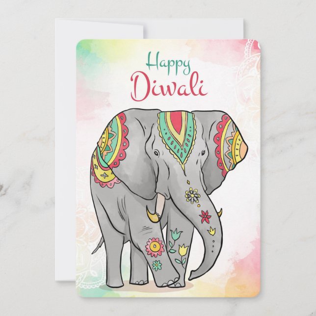 Lycklig Diwali Helgdag Card Julkort (Framsida)