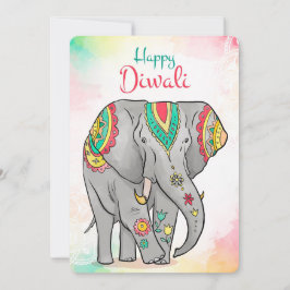Lycklig Diwali Helgdag Card Julkort