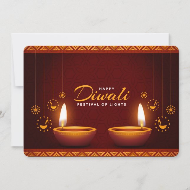 Lycklig Diwali Helgdag Card Julkort (Framsida)