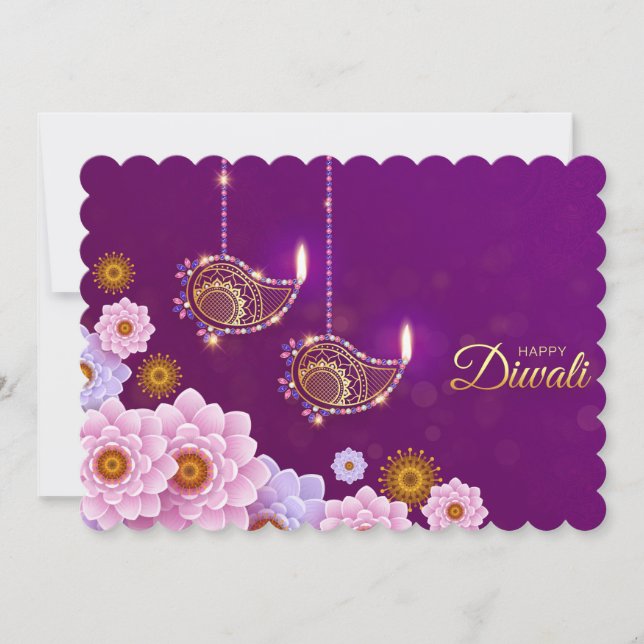 Lycklig Diwali Helgdag Card Julkort (Framsida)