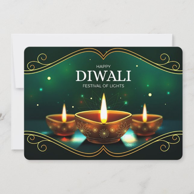 Lycklig Diwali Helgdag Card Julkort (Framsida)
