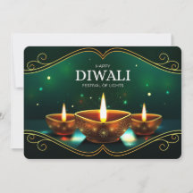 Lycklig Diwali Helgdag Card