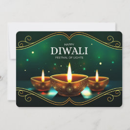 Lycklig Diwali Helgdag Card Julkort