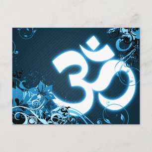 lycklig diwali hi-fi om glöd vykort