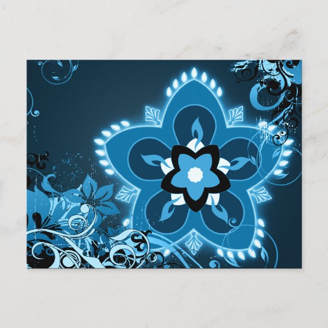 lycklig diwali hi-fi rangoli vykort (Framsida)