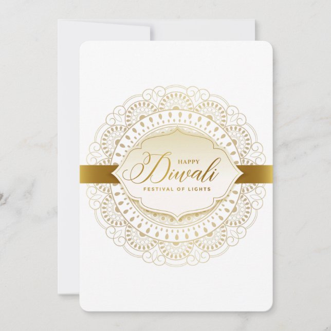 Lycklig Diwali Julkort (Framsida)