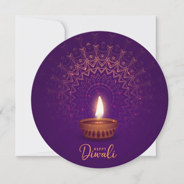 Lycklig Diwali Julkort (Framsida)