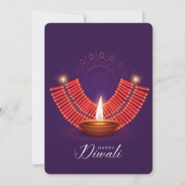 Lycklig Diwali Julkort (Framsida)