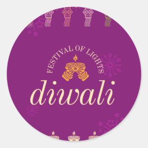 Lycklig Diwali-klistermärke och etiketter