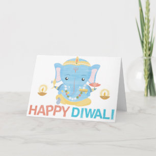 Lycklig Diwali-kort Kort