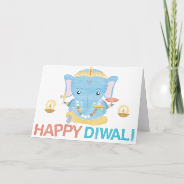 Lycklig Diwali-kort Kort (Framsida)