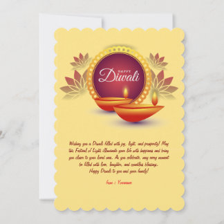 Lycklig Diwali-kort Tack Kort