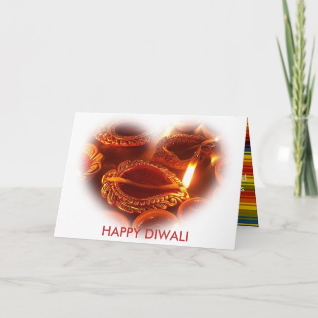 LYCKLIG DIWALI-lampa Kort (Framsida)