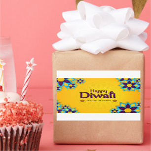 Lycklig Diwali - Ljus festival Rektangulärt Klistermärke