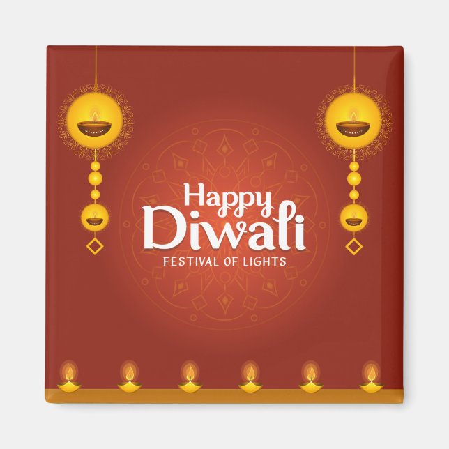 Lycklig Diwali Magnet (Framsidan)