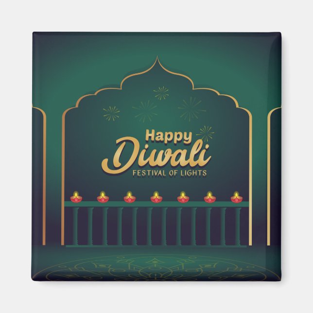 Lycklig Diwali Magnet (Framsidan)