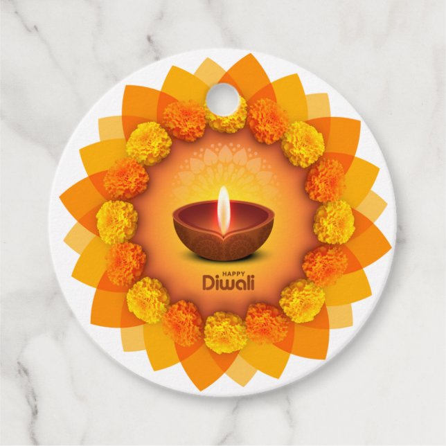 Lycklig Diwali Märkre Gåvor Etiketter (Framsida)