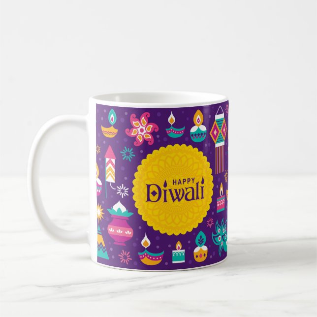 Lycklig Diwali Mugg (Vänster)
