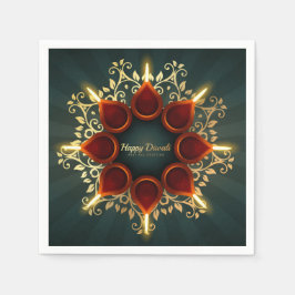 Lycklig Diwali Napkins Pappersservett