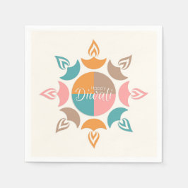 Lycklig Diwali Napkins Pappersservett