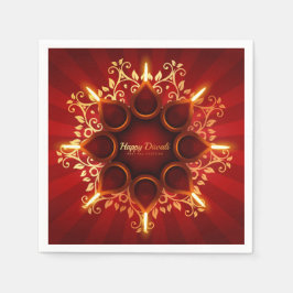 Lycklig Diwali Napkins Pappersservett