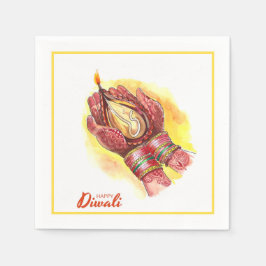 Lycklig Diwali Napkins Pappersservett
