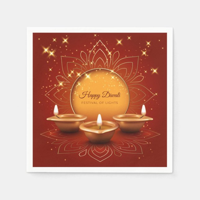 Lycklig Diwali Pappersservett (Framsidan)