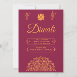Lycklig Diwali Party Inbjudningar