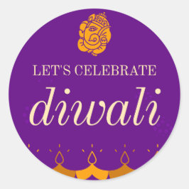 LYCKLIG DIWALI PARTY RUNT KLISTERMÄRKE