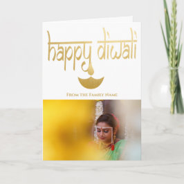 Lycklig Diwali Photo Personlig Kort