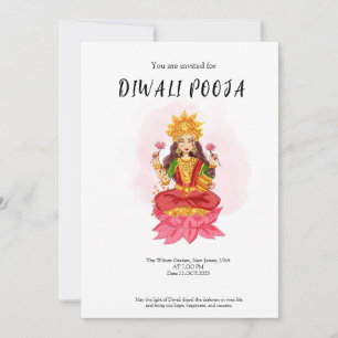 Lycklig diwali poja inbjudningar
