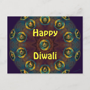 Lycklig Diwali postcard. Vykort