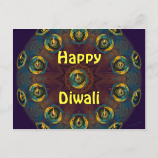 Lycklig Diwali postcard. Vykort