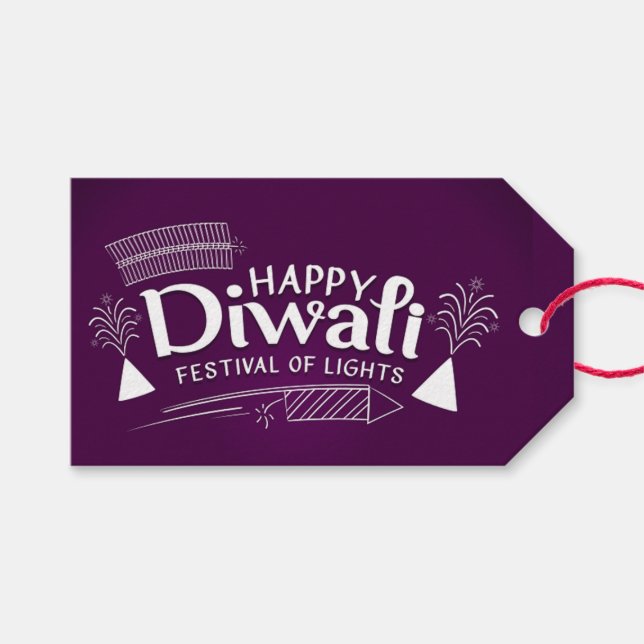 Lycklig Diwali Presentetikett (Framsidan (Horisontell))