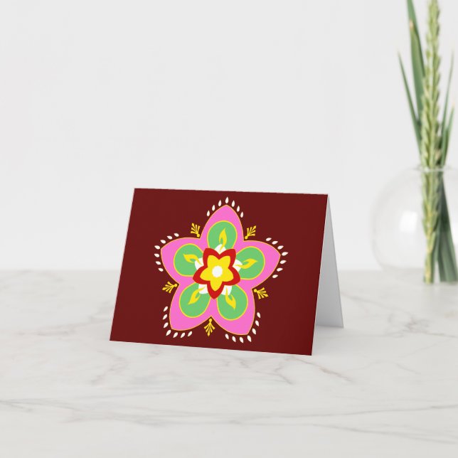 lycklig diwali: rangoli kort (Framsida)