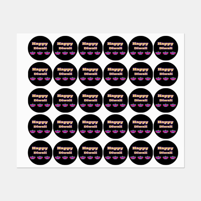 Lycklig Diwali Stickers (Diwali) (Ark)