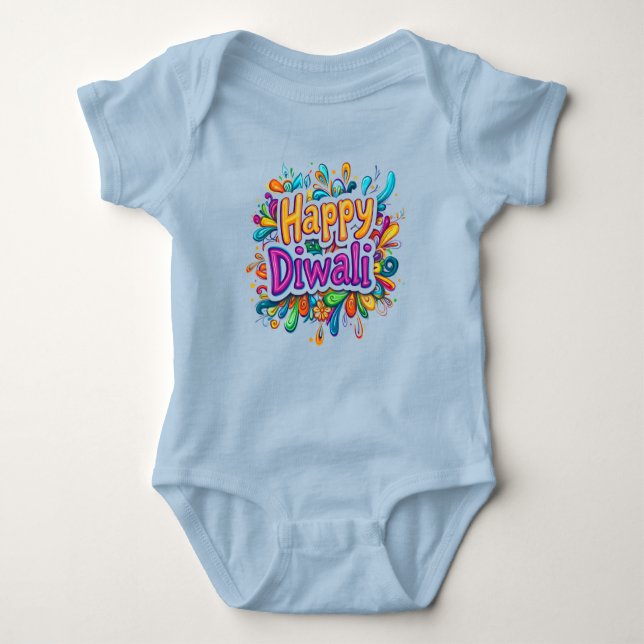 Lycklig Diwali T Shirt (Framsida)