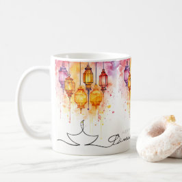 Lycklig Diwali vatten färg Kaffemugg