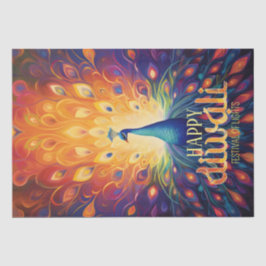 Lycklig Diwali Vibrant Peacock Festival Ljus